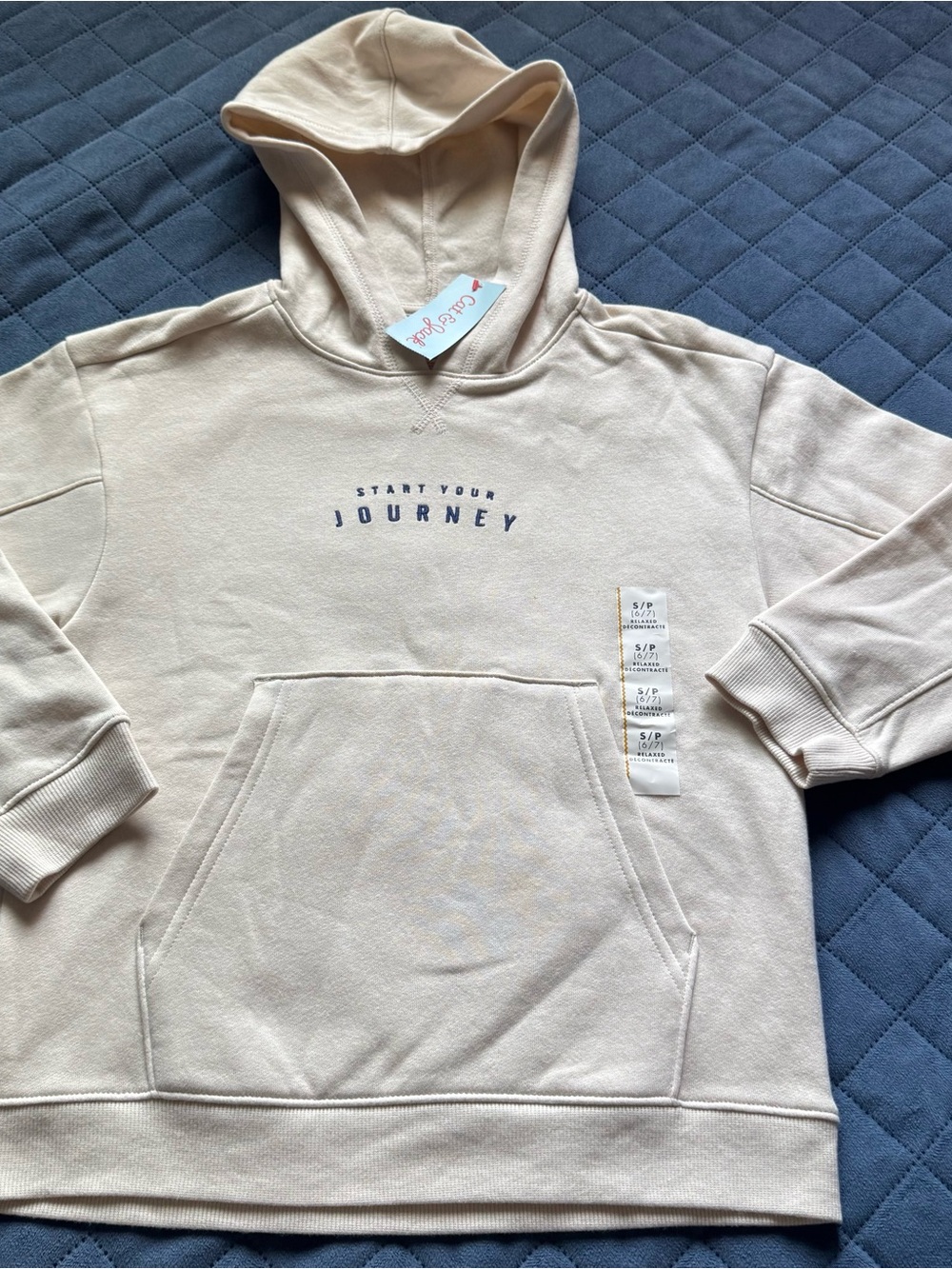 Cat & Jack Kids S/P (6/7) Natural Pullover Hoodie – New With Tags